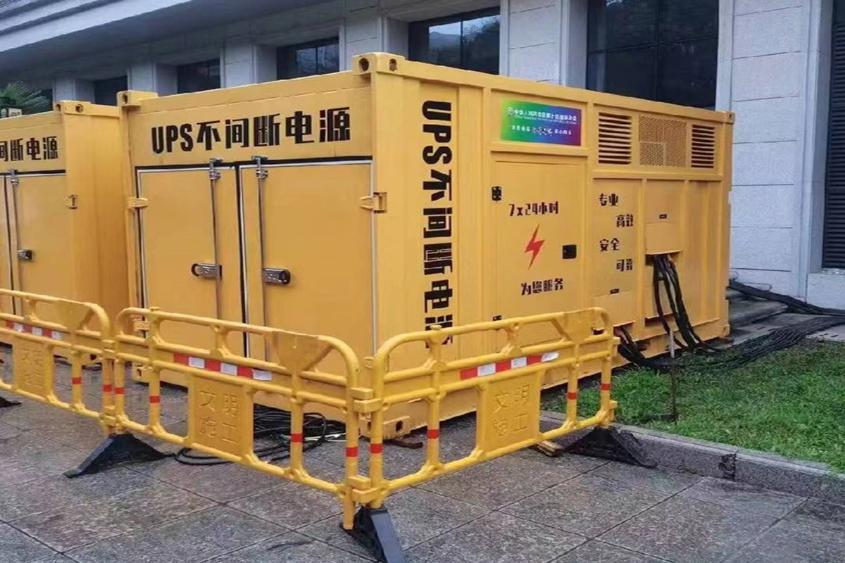 抚宁发电机租赁施工现场