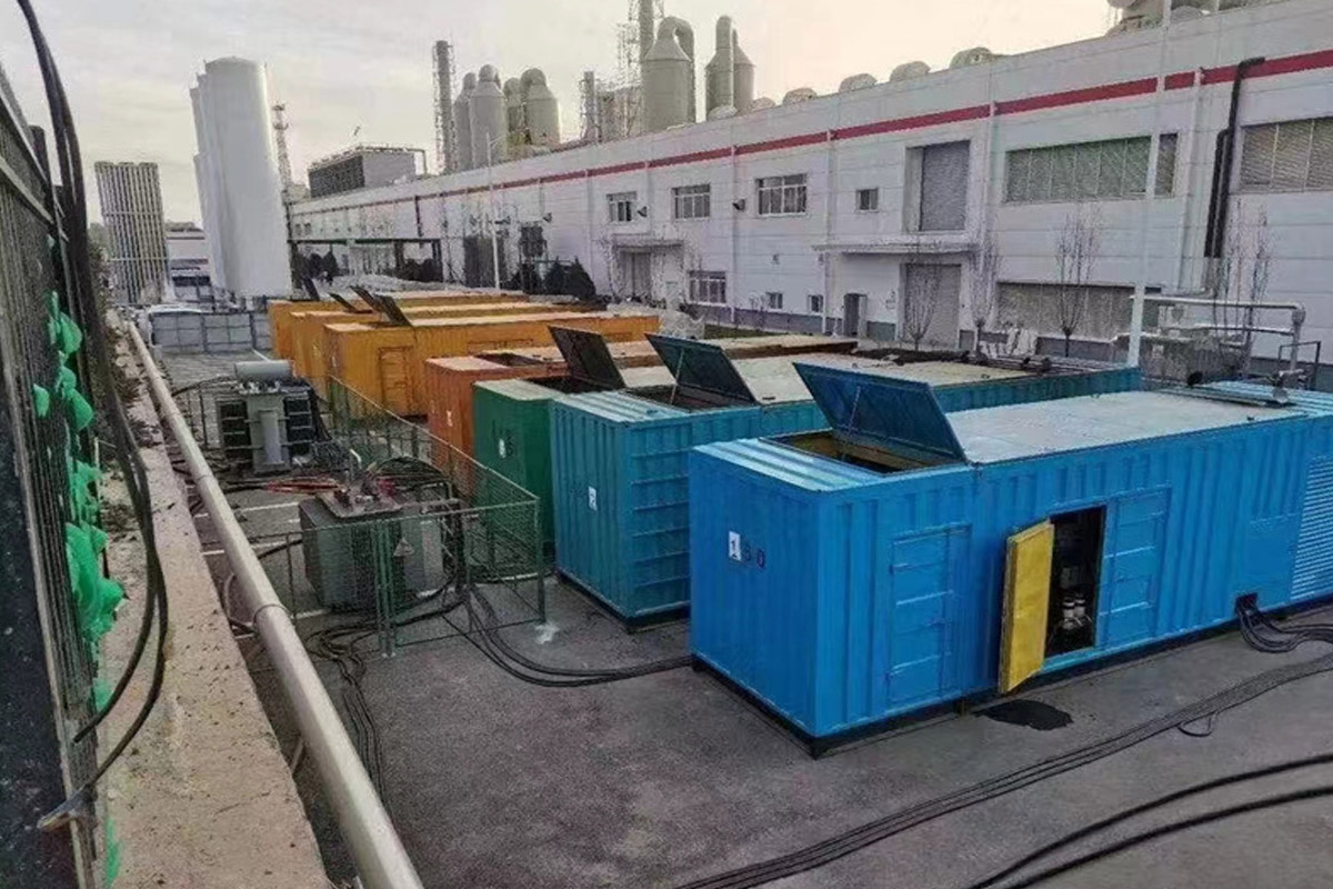 抚宁发电机租赁施工现场